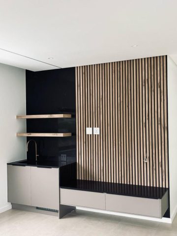 Entertainment area basin and cupboards Aksium Projects