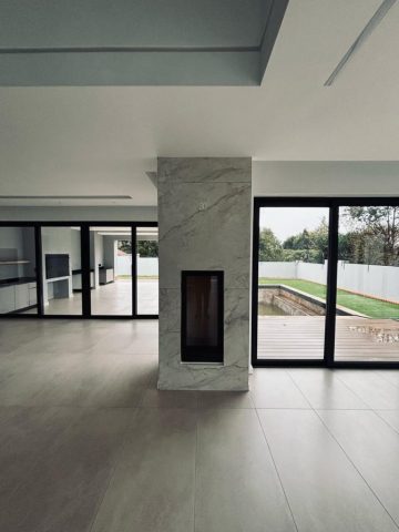 Entertainment area leading to braai area Aksium Projects